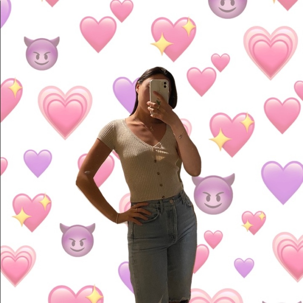 Bershka Cream Top